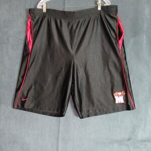 Nike Maryland Terrapins Basketball Shorts Mens Large Black Y2K Sports Drawstring